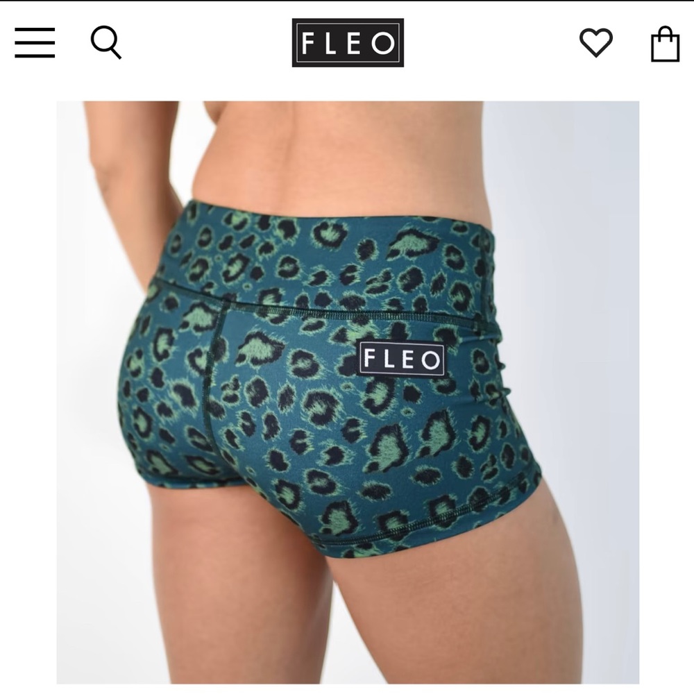 FLEO night leopard shorts. Small. NWT.